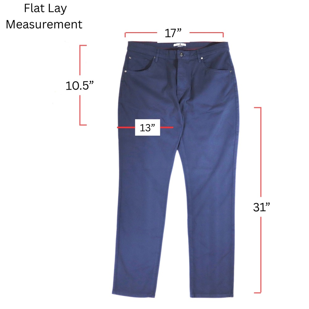 Johnnie-O Carmel Pants Mens 35x32 Dark Navy Blue Straight Leg 5-Pocket Casual Go - Picture 12 of 12